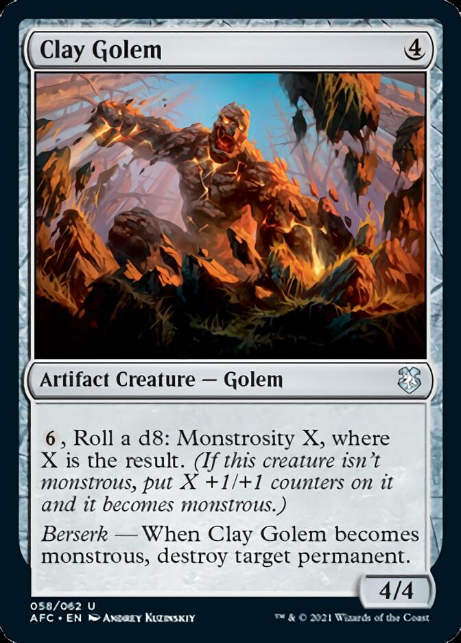 Clay Golem [Dragones y Mazmorras: Aventuras en los Reinos Olvidados Commander] 