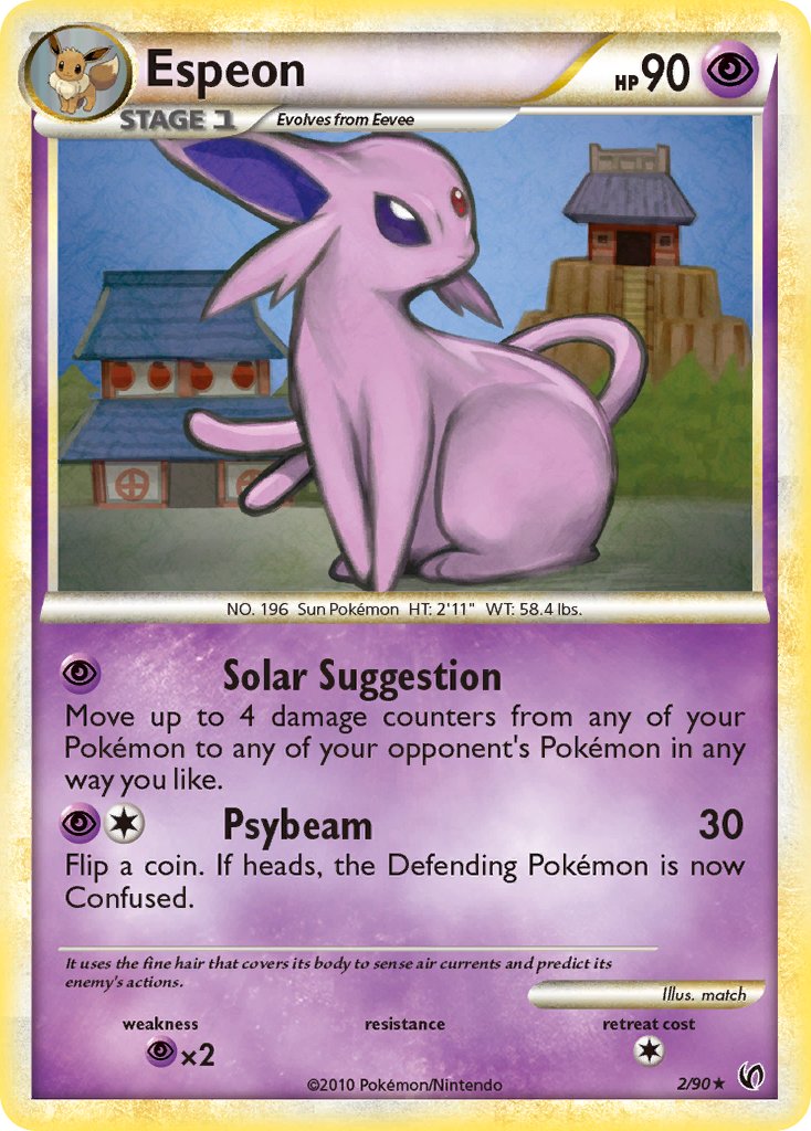 Espeon (2/90) (Cracked Ice Holo) (Exclusivo de la baraja temática) [HeartGold y SoulSilver: Unleashed] 