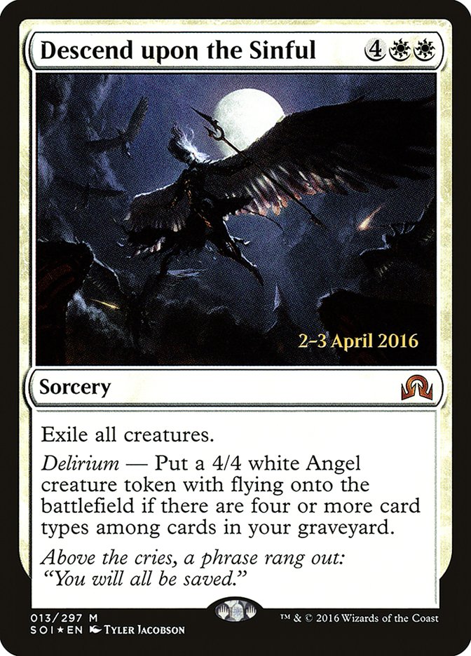 Desciende sobre los pecadores [Promociones de presentación de Shadows over Innistrad] 