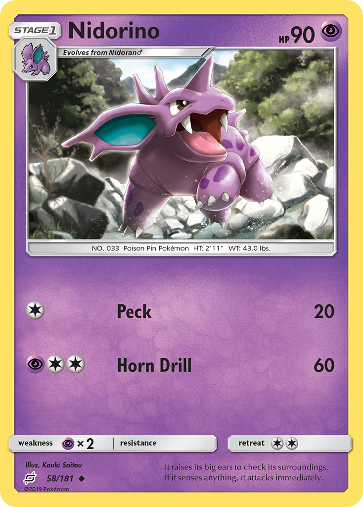 Nidorino (58/181) [Sol y Luna: Forman equipo] 