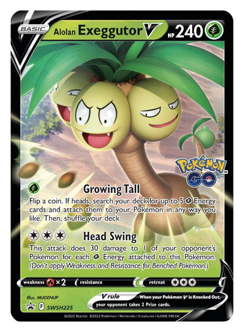 Alolan Exeggutor V (SWSH225) [Espada y escudo: Promociones de Black Star] 