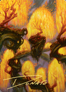 Tarjeta artística de Grove of the Burnwillows (firma estampada en oro) [Serie de arte Zendikar Rising] 