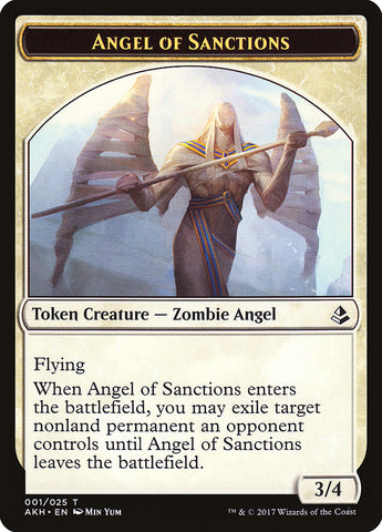 Ángel de las sanciones // Ficha de doble cara de Drake [Fichas Amonkhet] 