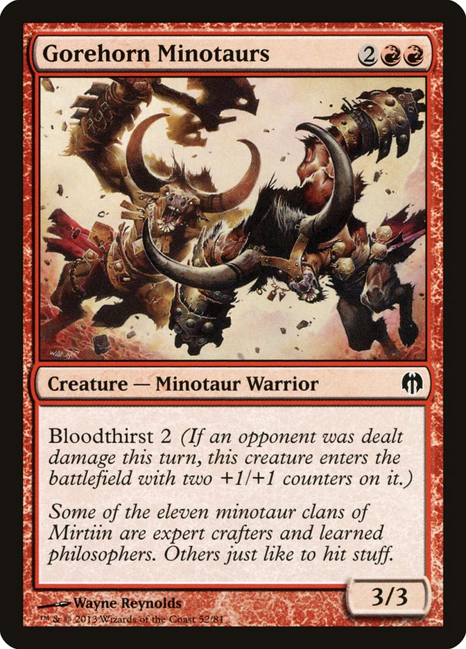 Minotauros Gorehorn [Mazos de duelo: héroes contra monstruos] 