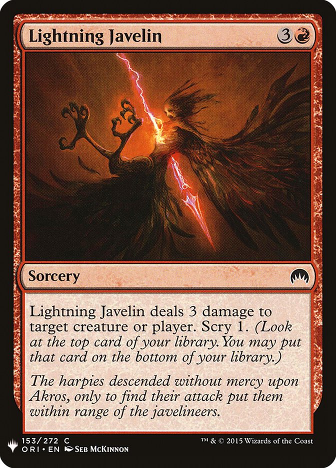 Lightning Javelin [potenciador misterioso] 