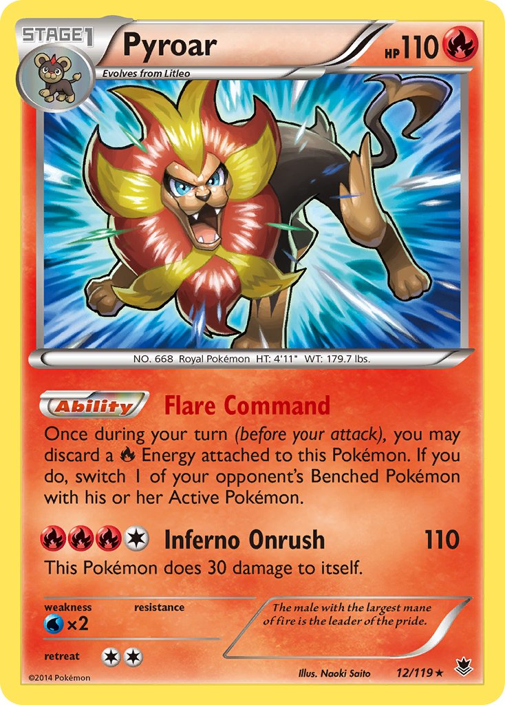 Pyroar (12/119) (Exclusivo de la cubierta temática) [XY: Phantom Forces] 