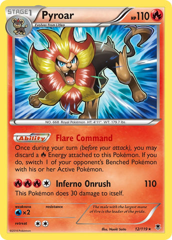 Pyroar (12/119) (Exclusivo de la cubierta temática) [XY: Phantom Forces] 