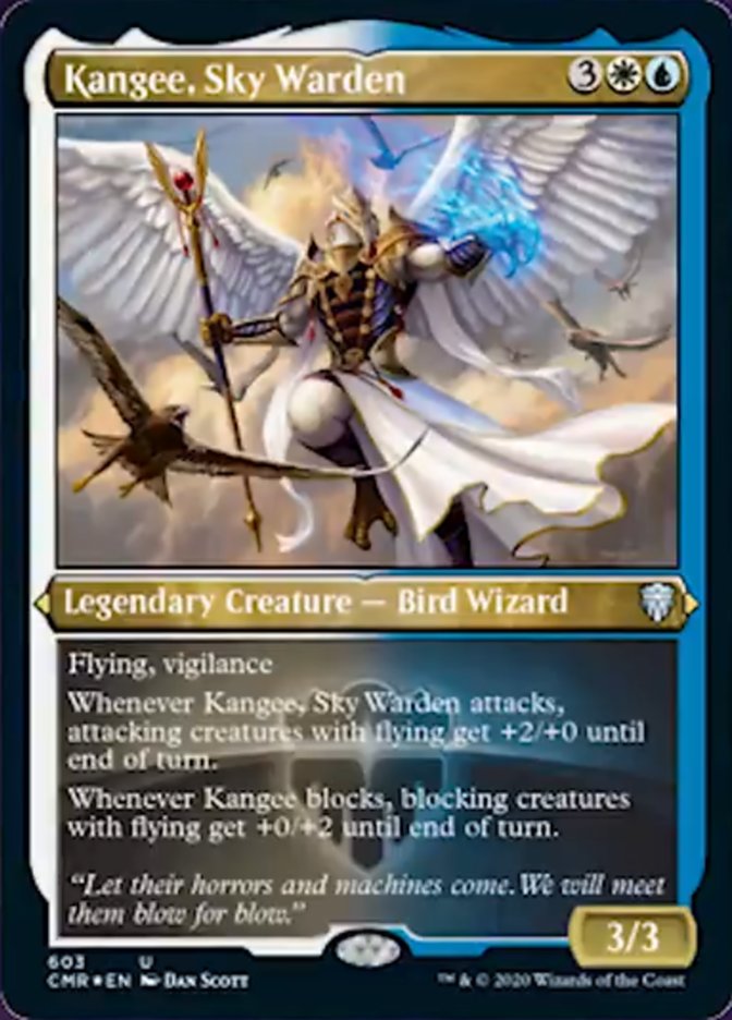 Kangee, Sky Warden (grabado) [Commander Legends] 
