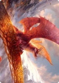 Tarjeta de arte del dragón Goldspan [Serie de arte Kaldheim] 