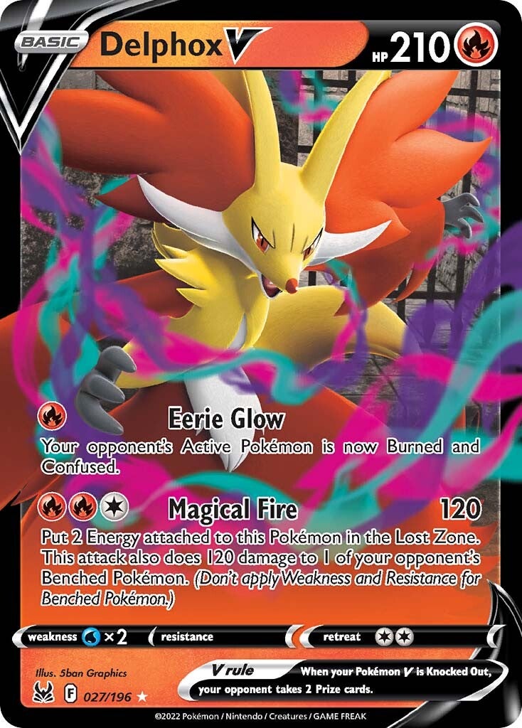 Delphox V (027/196) [Espada y escudo: Origen perdido] 