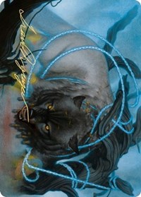 Tarjeta artística Bind the Monster (firma estampada en oro) [Serie de arte Kaldheim] 