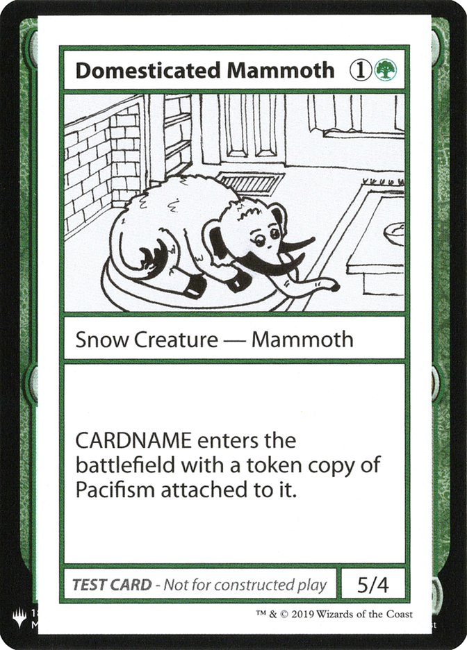 Mamut domesticado [Tarjetas de prueba de juego de refuerzo misterioso] 