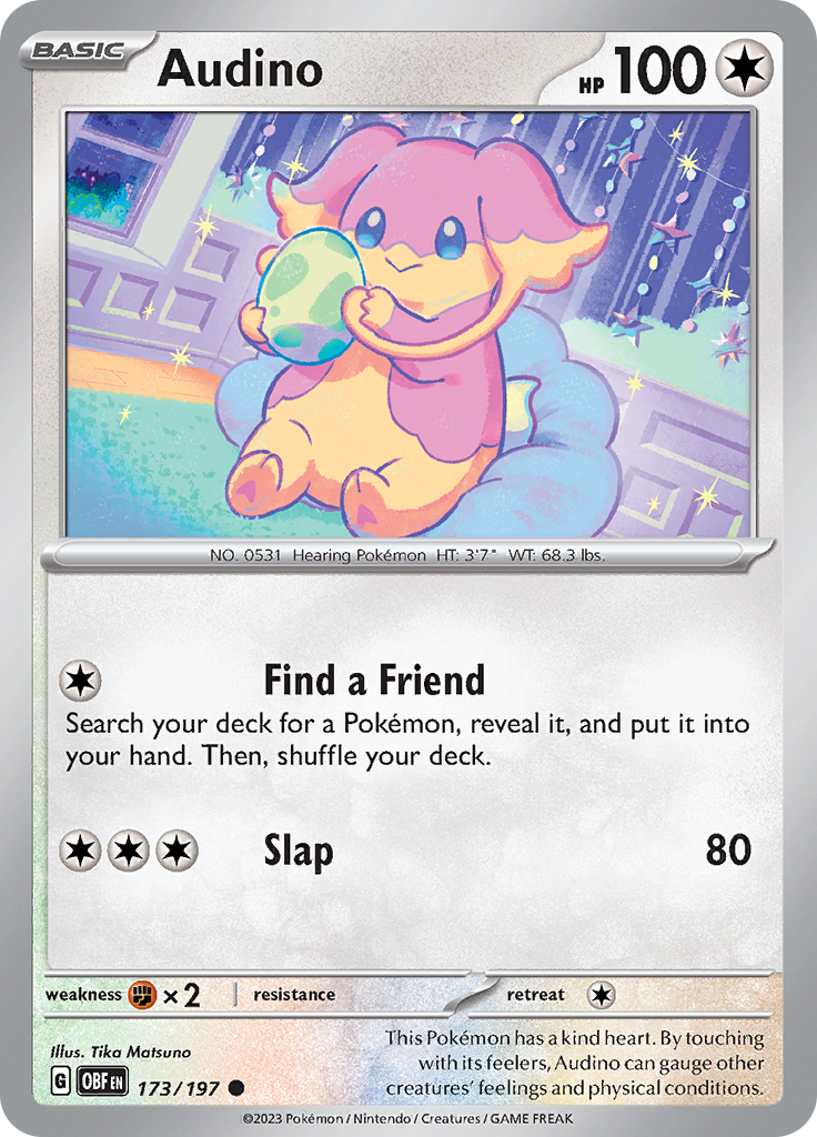 Audino (173/197) [Escarlata y violeta: llamas de obsidiana]