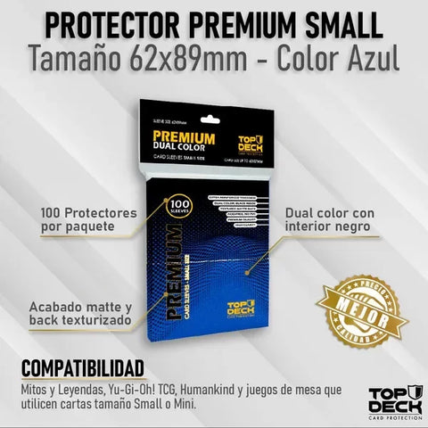 100 Protectores Small 62x89mm Azul
