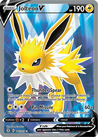 Jolteon V (177/203) [Espada y escudo: cielos en evolución] 