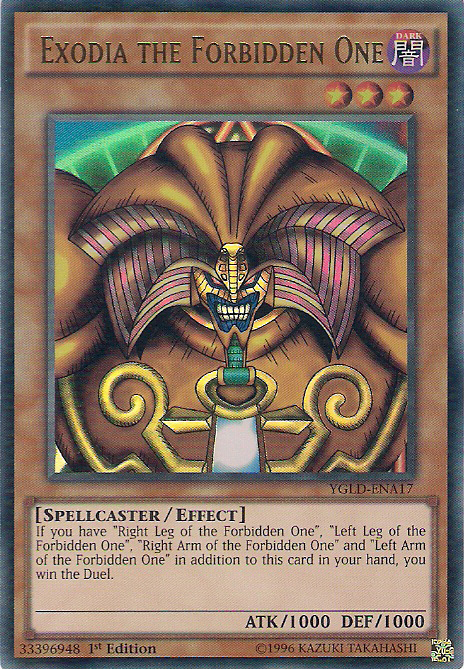 Exodia el Prohibido [YGLD-ENA17] Ultra raro 
