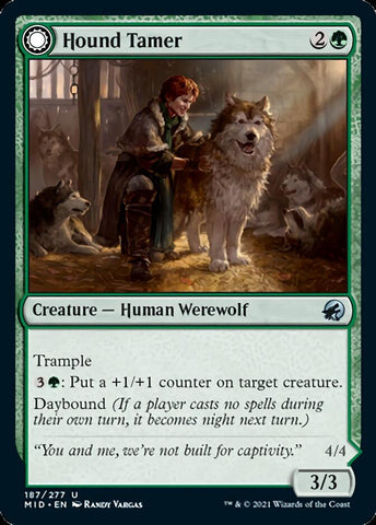 Domador de perros // Cachorro salvaje [Innistrad: Caza de medianoche] 