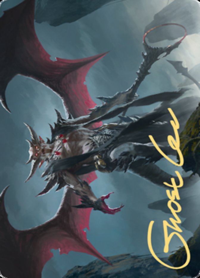 Tarjeta artística Taborax, Hope's Demise (firma estampada en oro) [Serie de arte Zendikar Rising] 