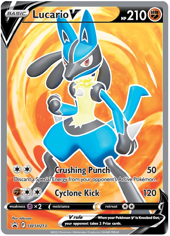 Lucario V (SWSH213) [Espada y escudo: Promociones de Black Star] 