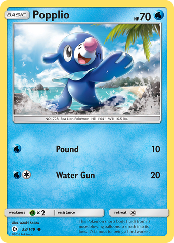 Popplio (39/149) [Sol y Luna: Conjunto básico] 