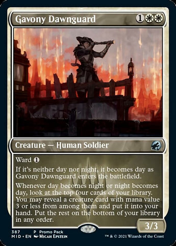 Gavony Dawnguard (paquete promocional) [Innistrad: Promociones de Midnight Hunt] 