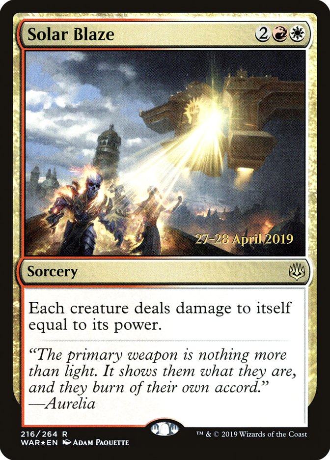 Solar Blaze [Promociones de presentación de War of the Spark] 