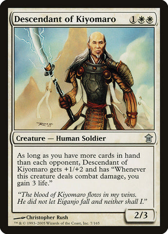 Descendiente de Kiyomaro [Salvadores de Kamigawa] 