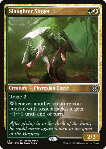Slaughter Singer (paquete promocional) [Phyrexia: Promociones All Will Be One] 