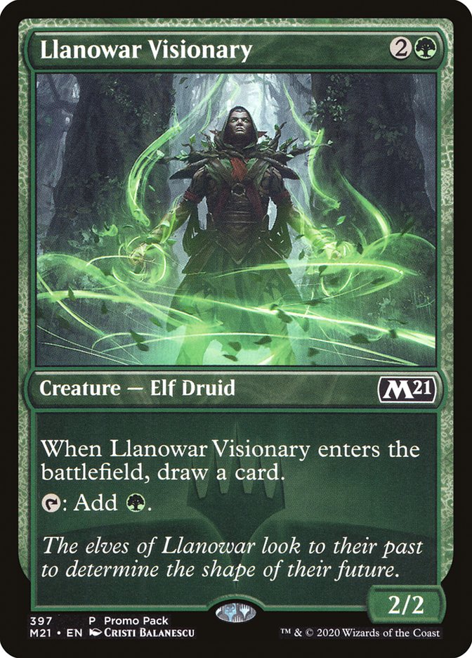 Llanowar Visionary (paquete promocional) [Promociones de la colección básica 2021] 
