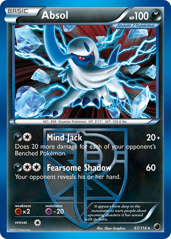 Absol (67/116) (Moltres Legendary Battle Deck) (Mazo temático exclusivo) [Blanco y negro: Plasma Freeze] 