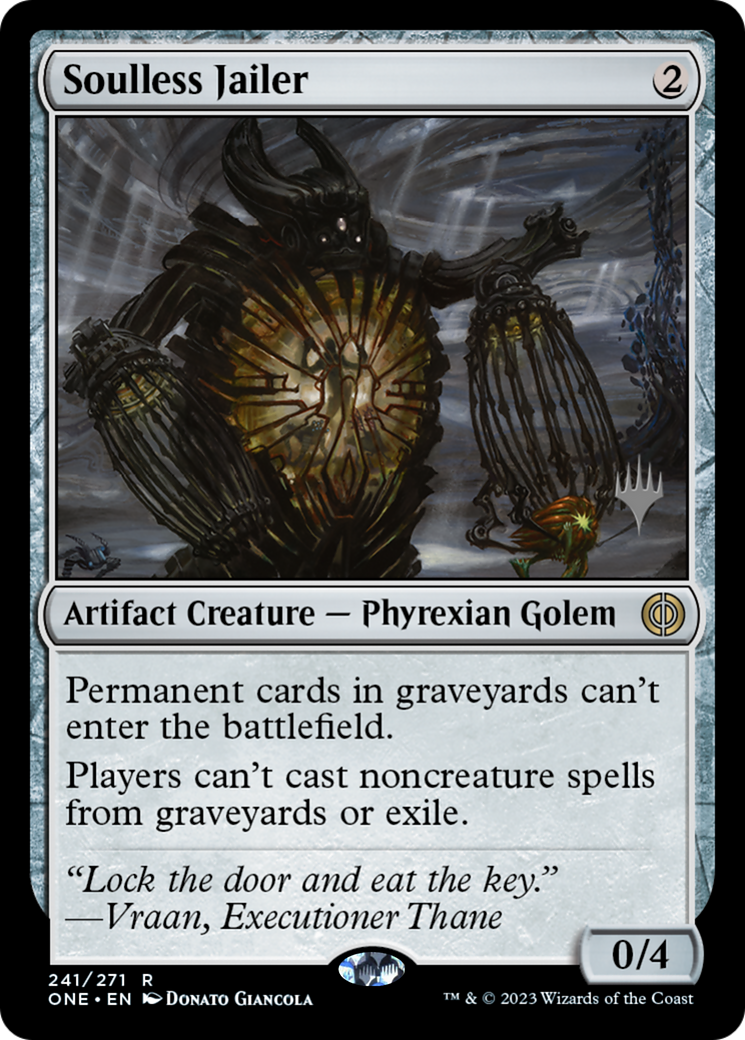 Carcelero sin alma (paquete promocional) [Phyrexia: Promociones todos serán uno] 
