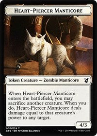 Mantícora perforadora de corazones // Ficha de dragón de doble cara [Fichas Commander 2019] 