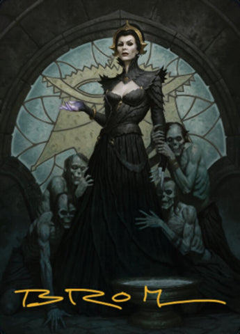 Tarjeta de arte Liliana del Velo (Firma estampada en oro) [Serie de arte Dominaria United] 
