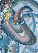 Tarjeta de arte Koma, Cosmos Serpent 1 (firma estampada en oro) [Serie de arte Kaldheim] 