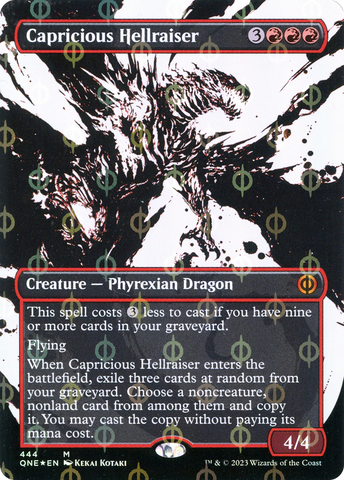 Capricious Hellraiser (Borderless Icor Step-and-Compleat Foil) [Pyrexia: Todos serán uno] 
