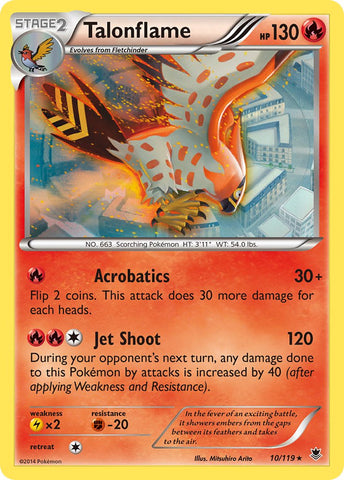 Talonflame (10/119) (Exclusivo de la cubierta temática) [XY: Phantom Forces] 