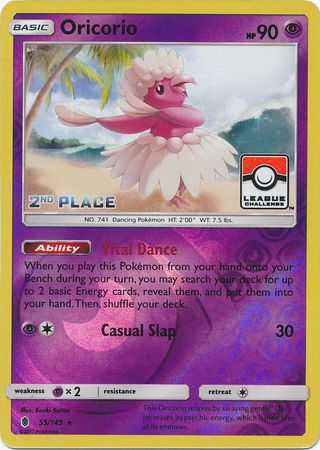 Oricorio (55/145) (Promoción de liga 2do lugar) [Sol y luna: Guardianes nacientes] 