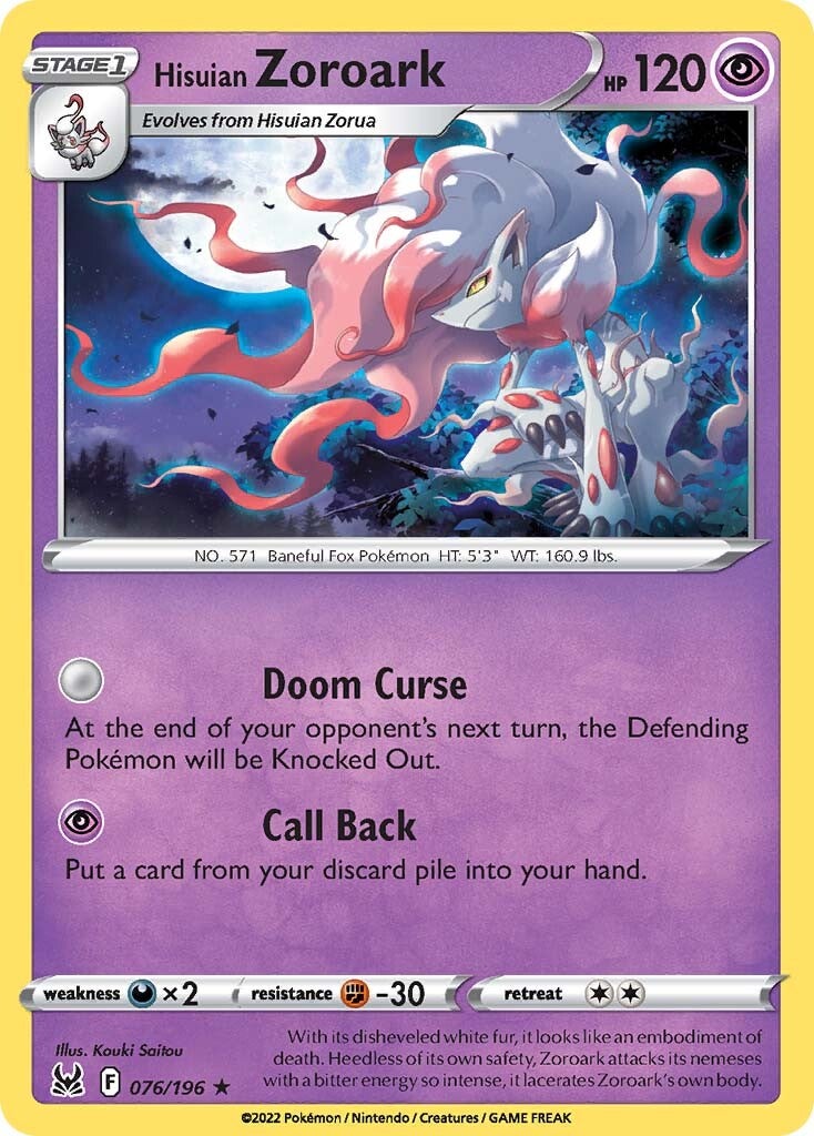 Hisuian Zoroark (076/196) [Espada y escudo: Origen perdido] 