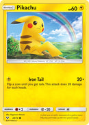 Pikachu (28/73) (Lets Play, Pikachu Cracked Ice Holo) (Exclusivos de la baraja temática) [Sol y Luna: Shining Legends] 