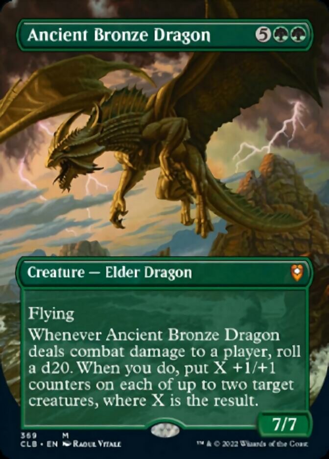 Dragón de bronce antiguo (arte alternativo sin fronteras) [Commander Legends: Battle for Baldur's Gate] 
