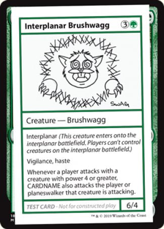 Interplanar Brushwagg (Edición 2021) [Tarjetas de prueba de juego Mystery Booster] 