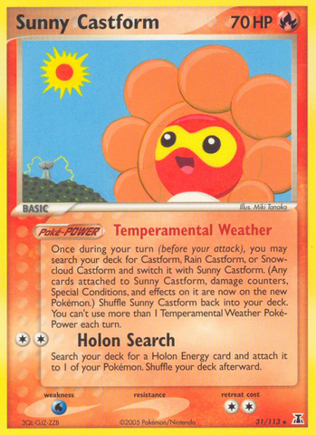 Sunny Castform (31/113) [EX: Especie Delta] 