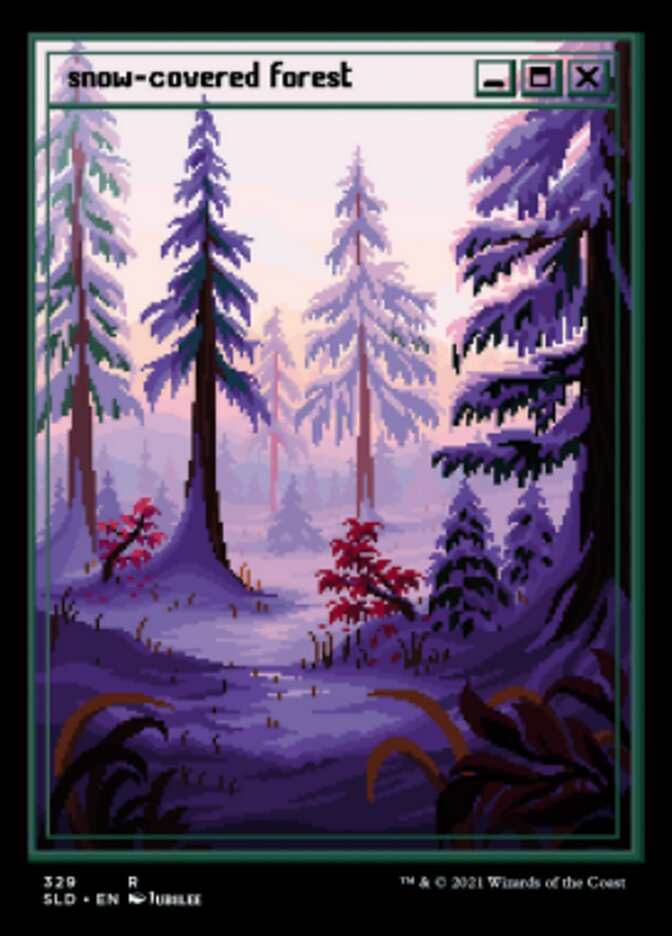 Bosque cubierto de nieve (grabado en lámina) [Serie Secret Lair Drop] 