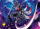 Tarjeta artística Blade-Blizzard Kitsune (firma estampada en oro) [Kamigawa: Neon Dynasty Art Series] 