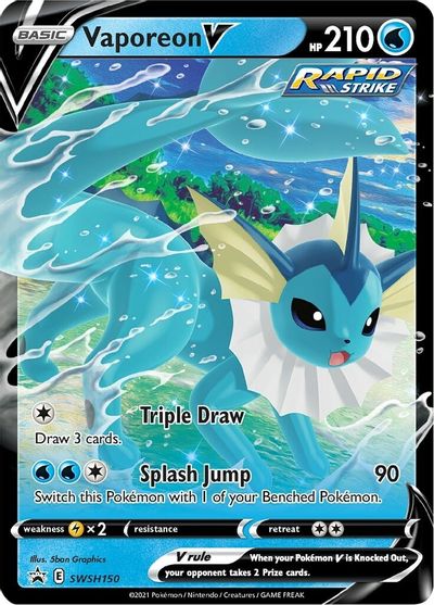 Vaporeon V (SWSH150) [Espada y escudo: Promociones de Black Star] 