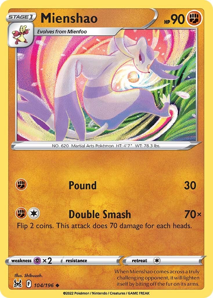 Mienshao (104/196) [Espada y escudo: Origen perdido] 