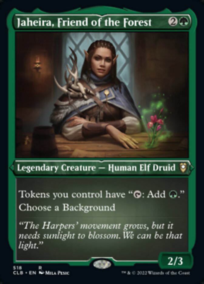 Jaheira, amiga del bosque (grabado en aluminio) [Commander Legends: Batalla por Baldur's Gate] 