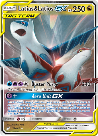 Latias y Latios GX (113/181) [Sol y Luna: forman equipo] 
