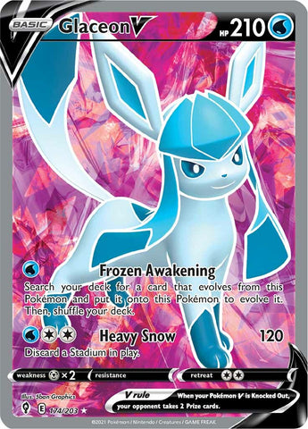 Glaceon V (174/203) [Espada y escudo: cielos en evolución] 