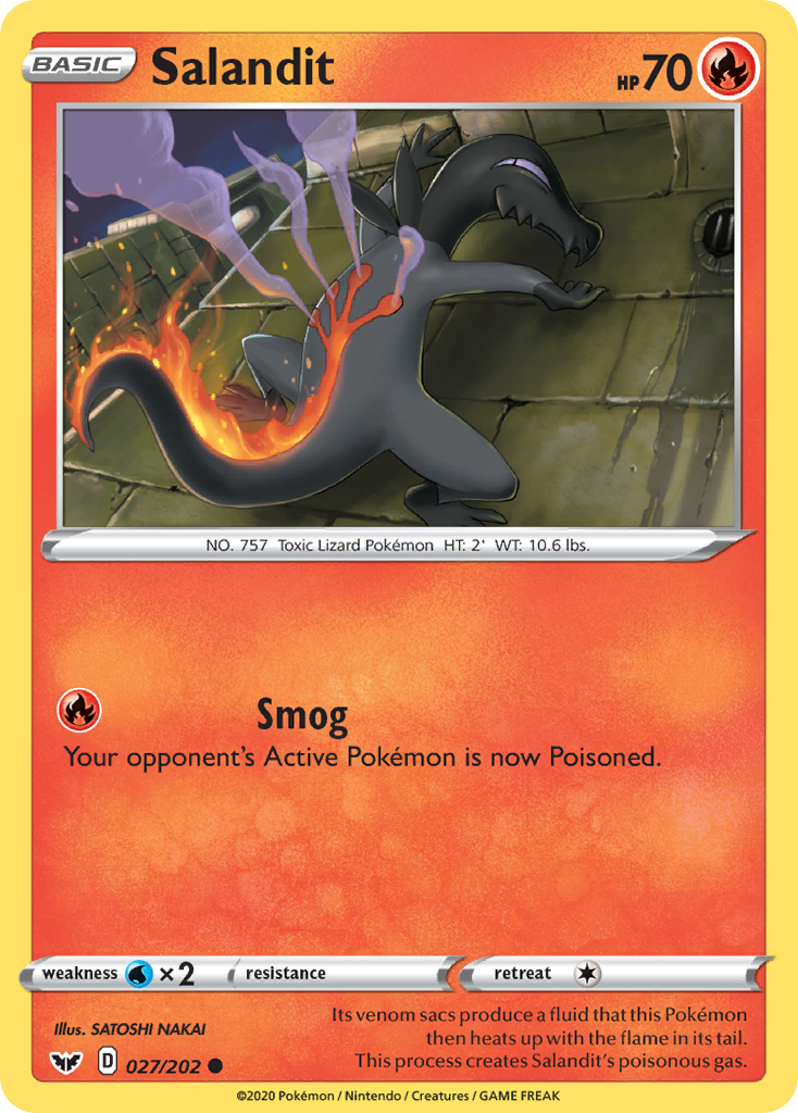 Salandit (027/202) [Espada y escudo: conjunto básico] 